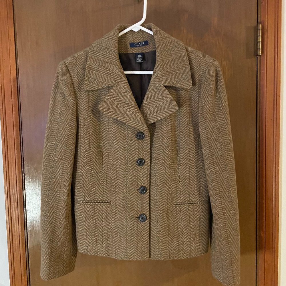 Chaps Tweed Wool Blazer - sz L